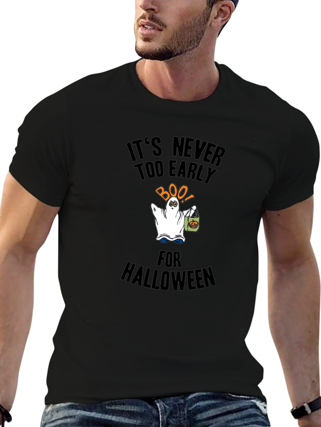 Its Never Too Early For Halloween Black T-Shirt