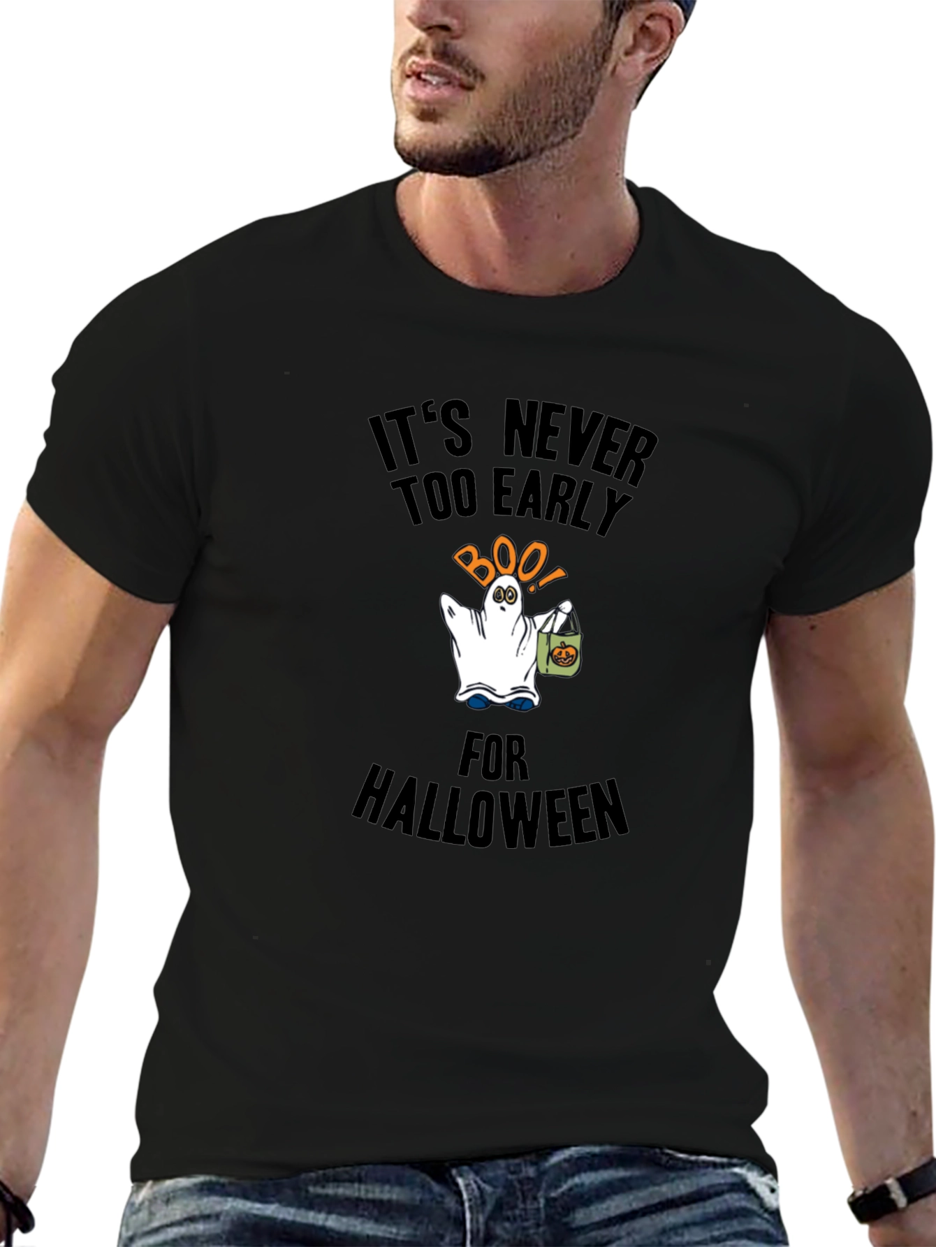 Its Never Too Early For Halloween Black T-Shirt
