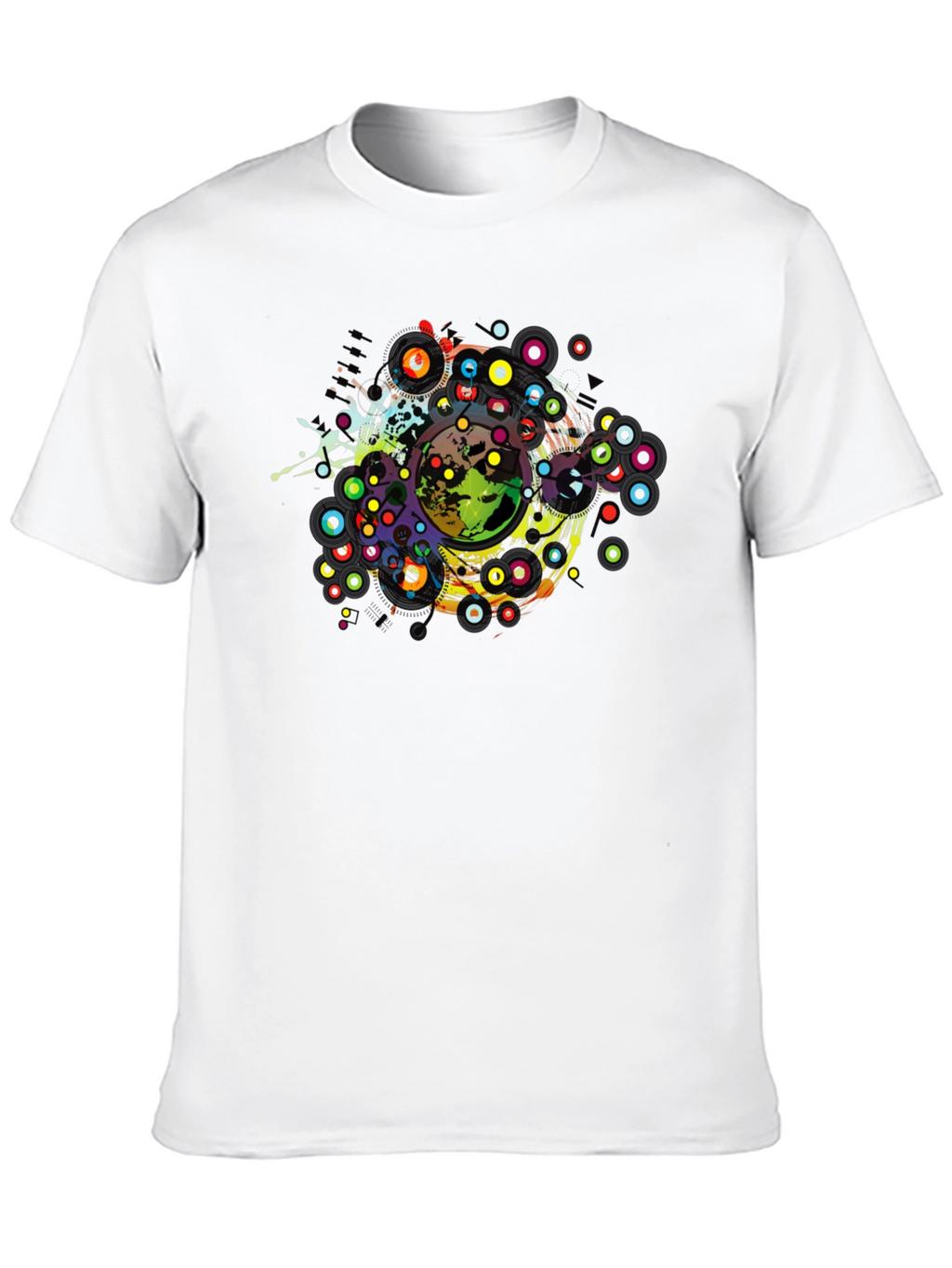 Abstract Earth Graphic Tee - Black