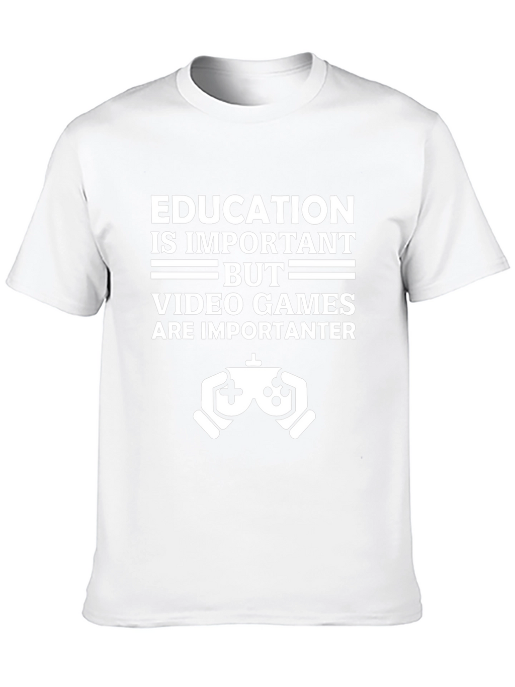 Funny Gamer T-Shirt - Education vs. Video Games