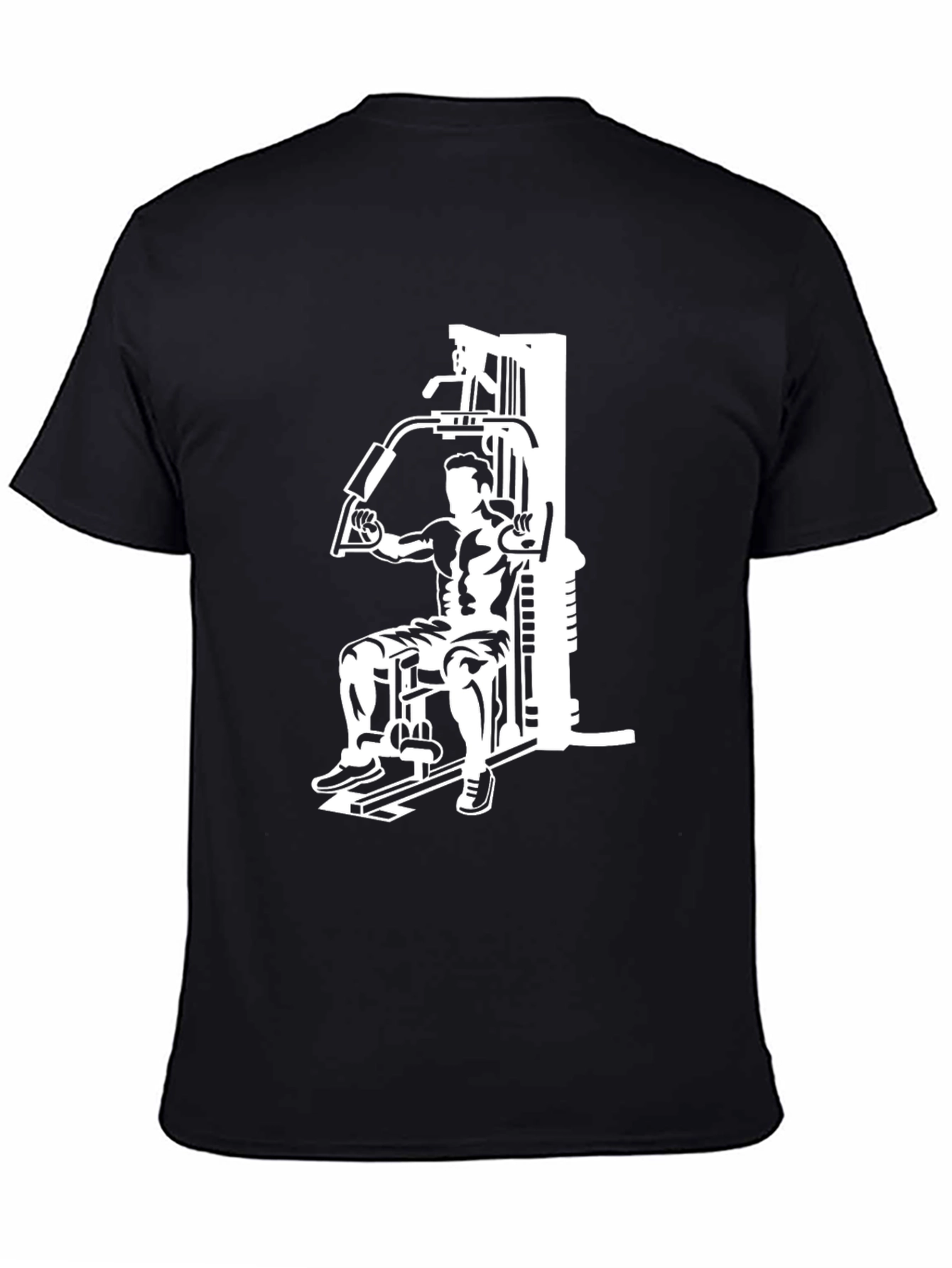 Gym Workout Graphic Tee - Black