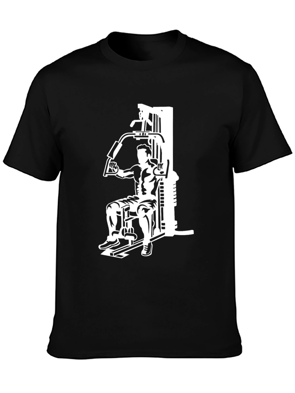 Gym Workout Graphic Tee - Black
