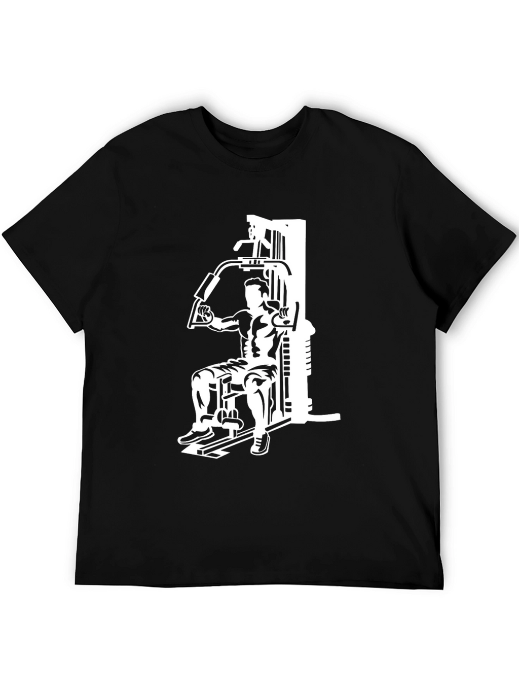 Gym Workout Graphic Tee - Black