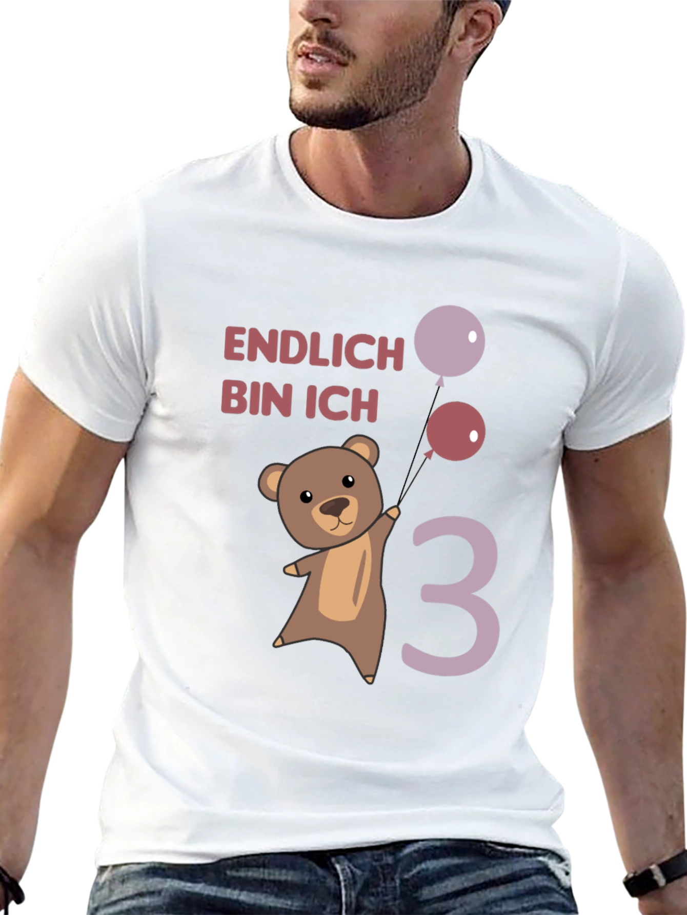 Cute Bear 3rd Birthday T-Shirt