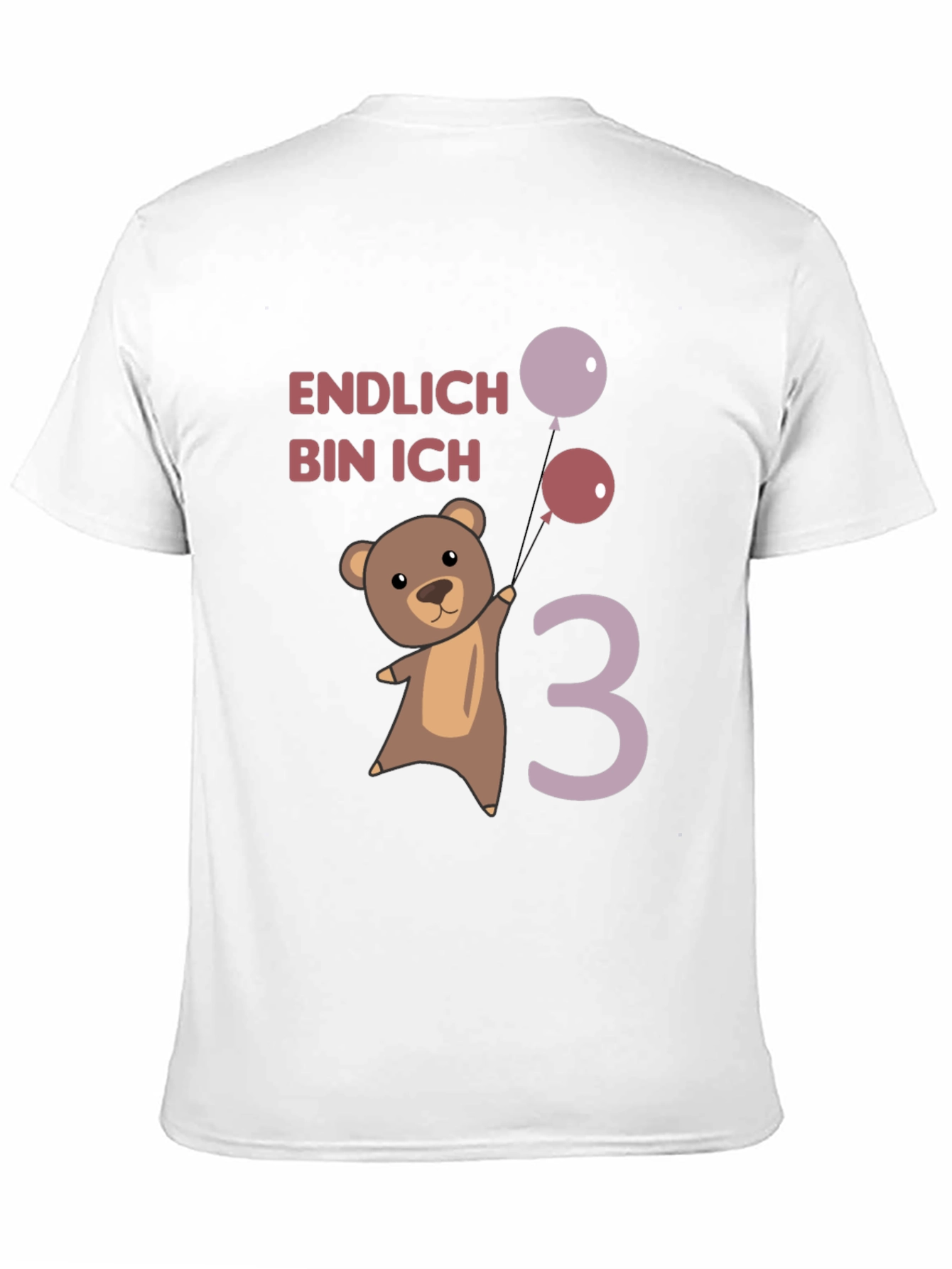 Cute Bear 3rd Birthday T-Shirt