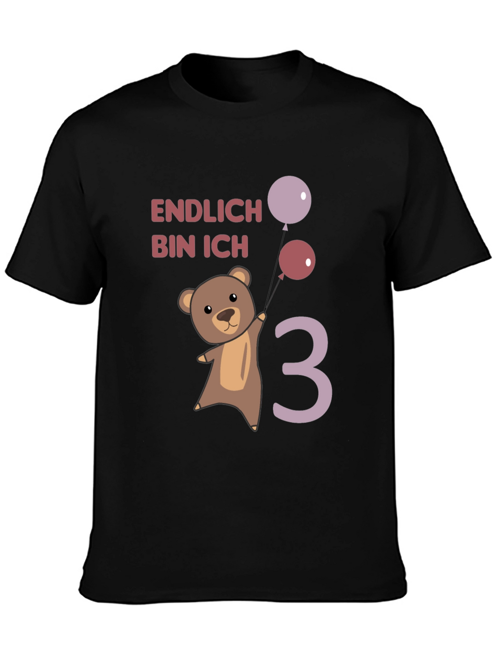 Cute Bear 3rd Birthday T-Shirt