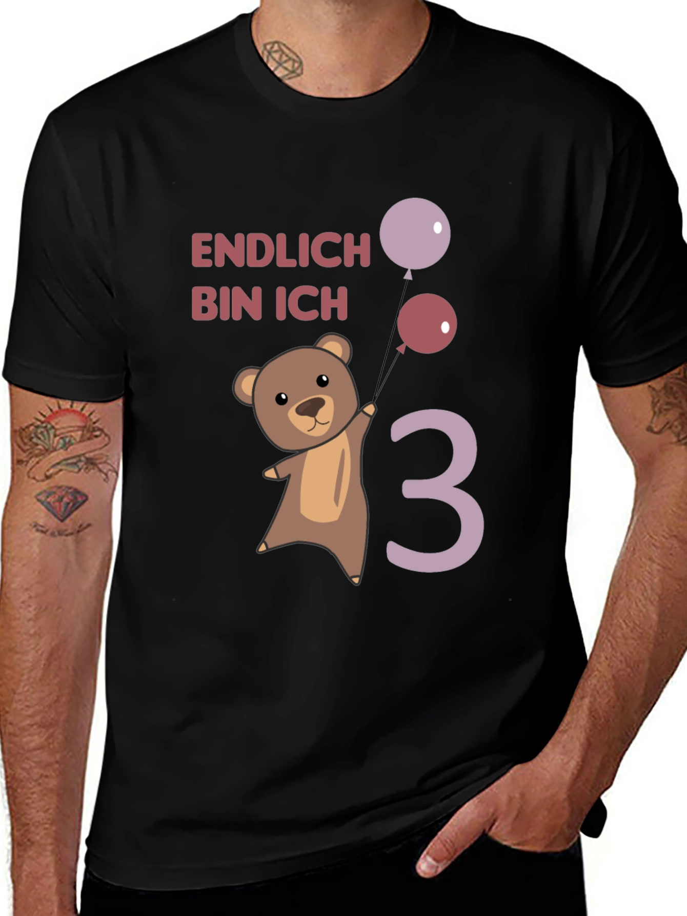 Cute Bear 3rd Birthday T-Shirt