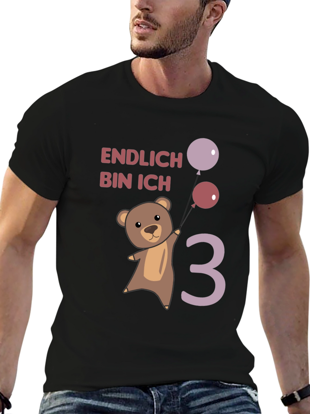 Cute Bear 3rd Birthday T-Shirt