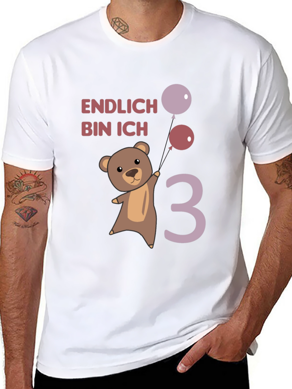 Cute Bear 3rd Birthday T-Shirt