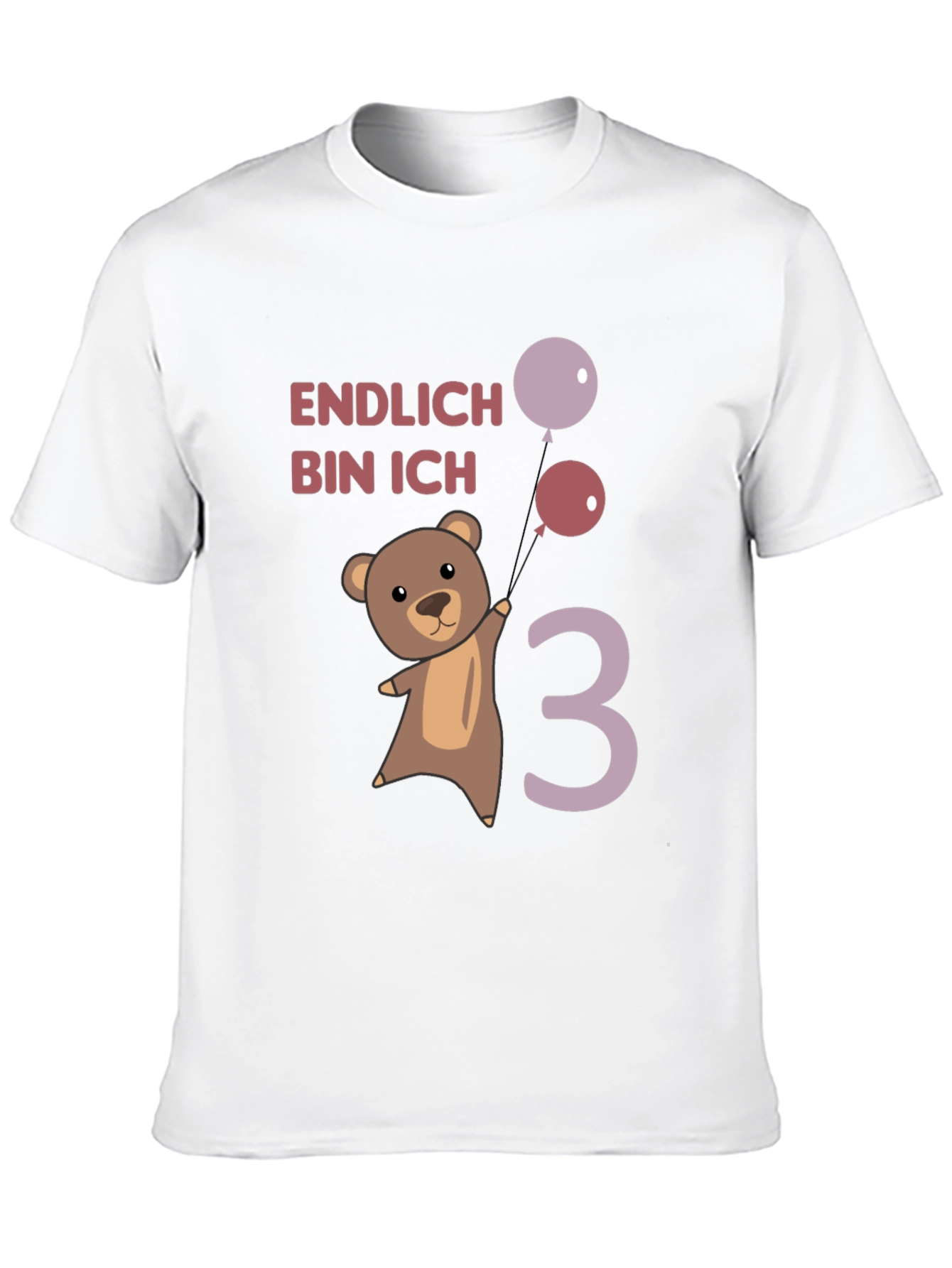 Cute Bear 3rd Birthday T-Shirt
