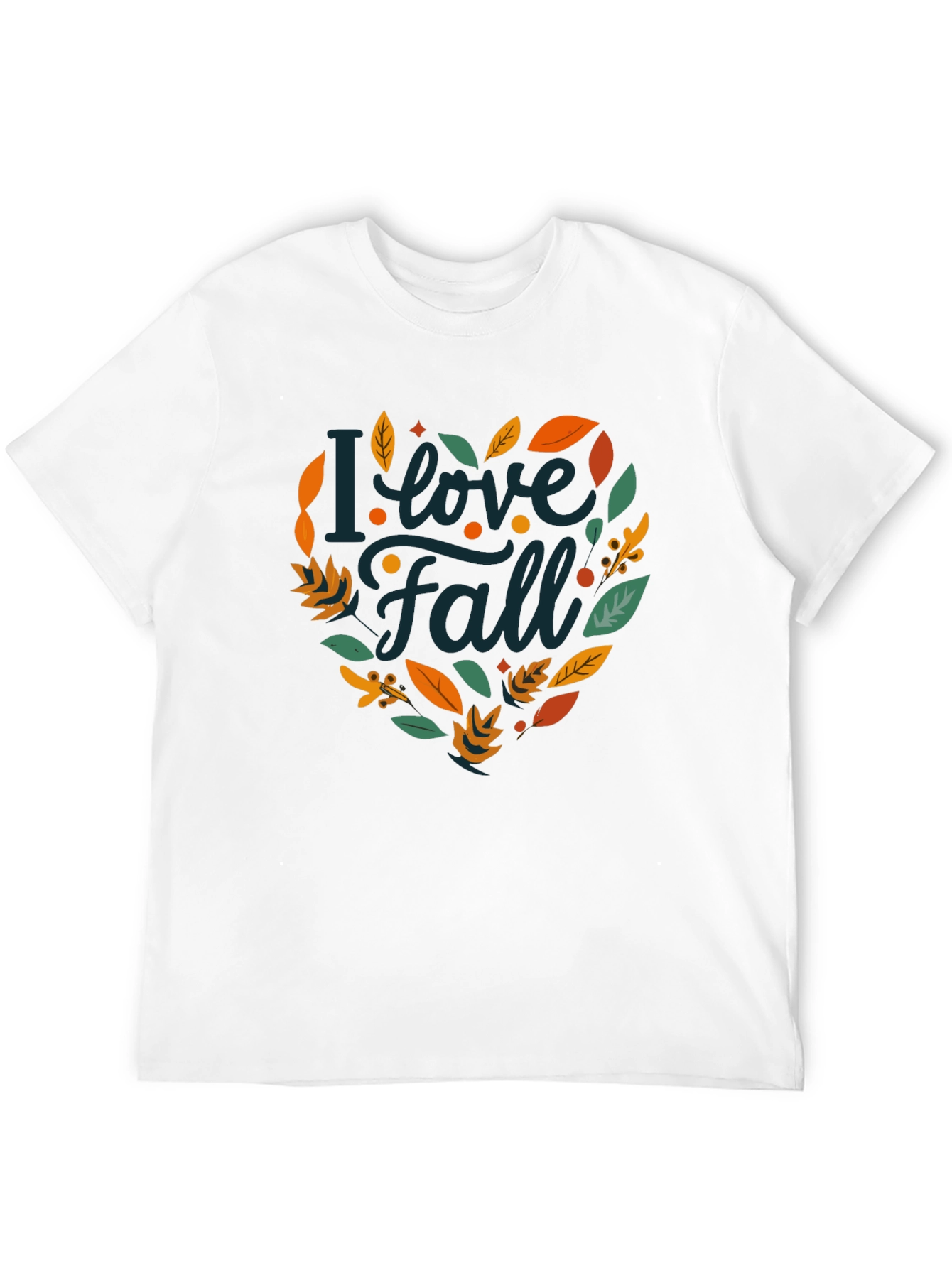 I Love Fall T-Shirt - Black Autumn Graphic Tee