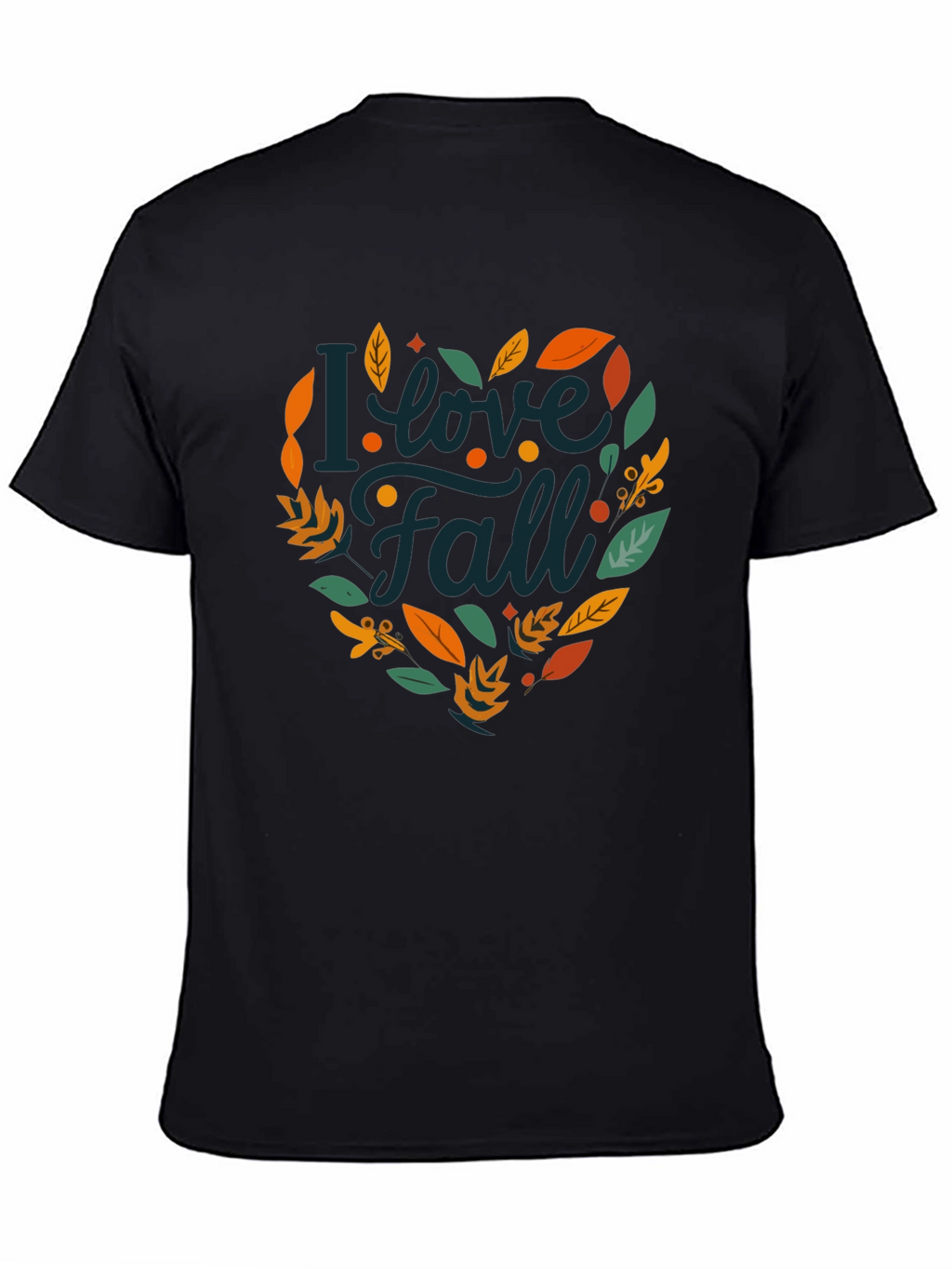 I Love Fall T-Shirt - Black Autumn Graphic Tee