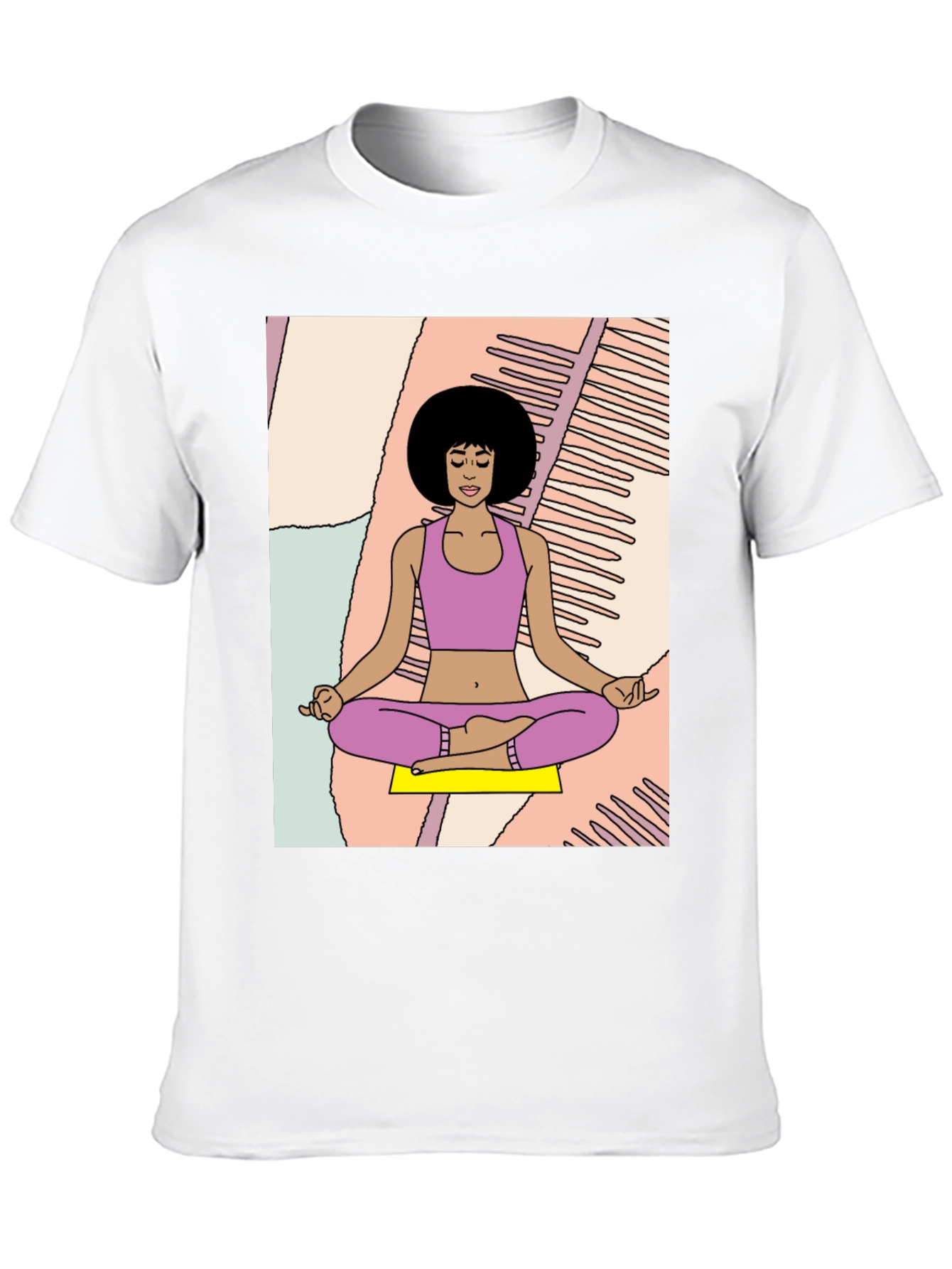 Meditating Woman Graphic Tee - Relaxed Fit