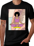 Meditating Woman Graphic Tee - Relaxed Fit