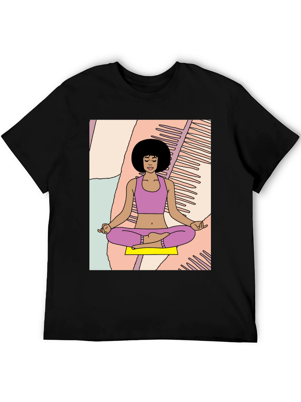 Meditating Woman Graphic Tee - Relaxed Fit