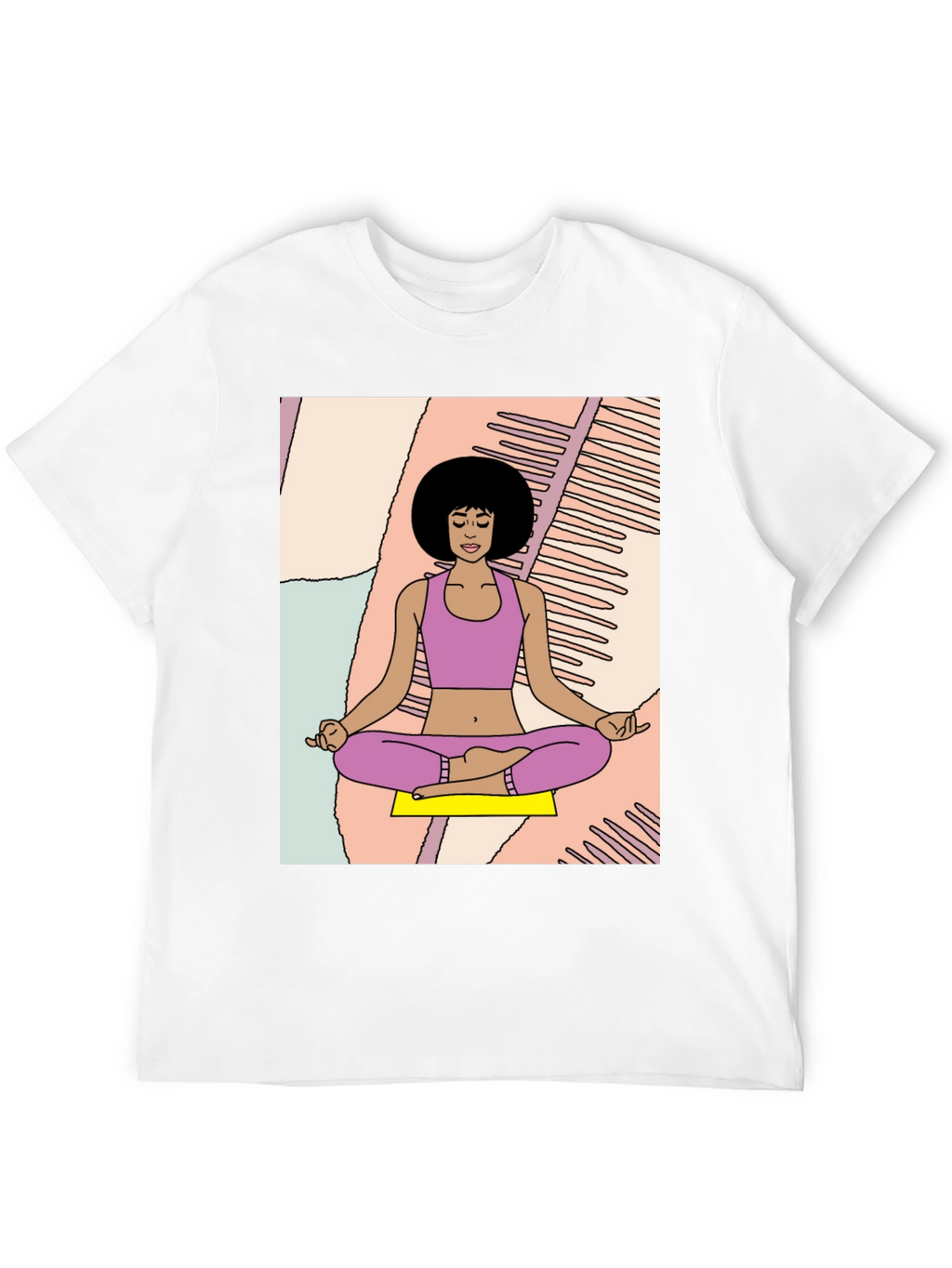 Meditating Woman Graphic Tee - Relaxed Fit