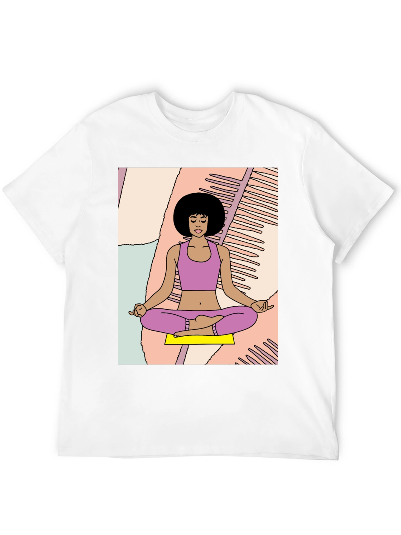 Meditating Woman Graphic Tee - Relaxed Fit