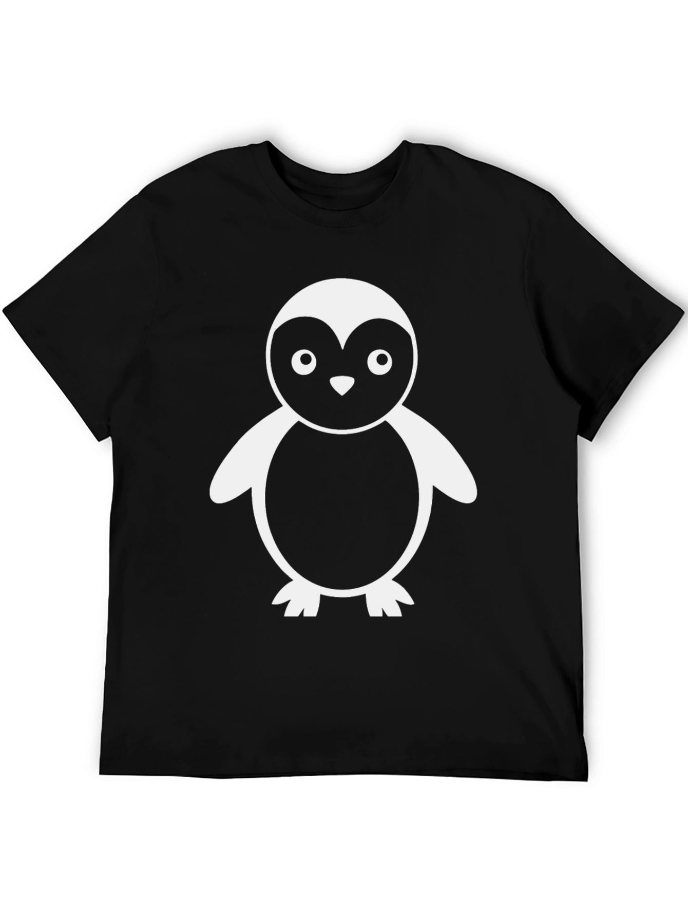 Penguin Graphic Tee - Casual Black T-Shirt