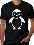 Penguin Graphic Tee - Casual Black T-Shirt