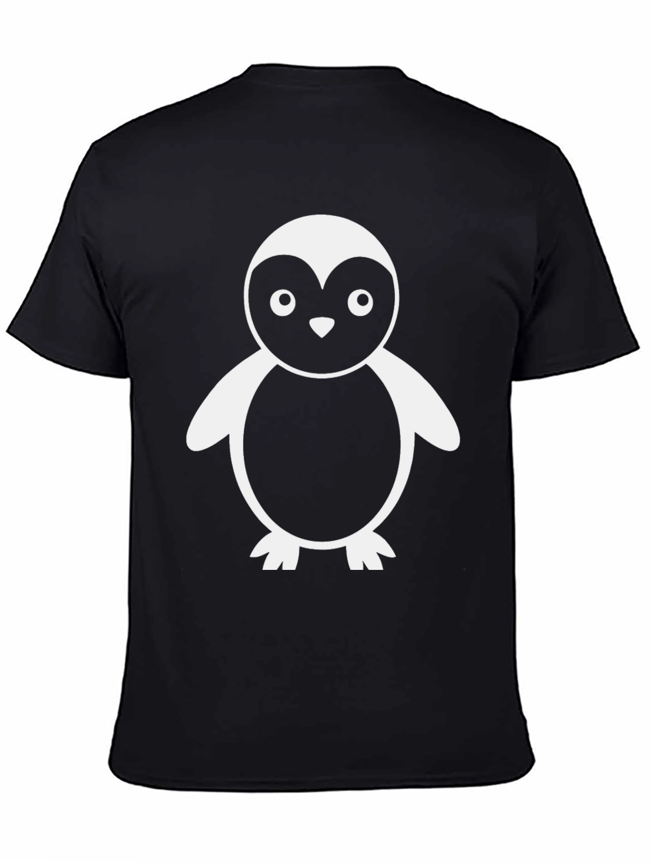 Penguin Graphic Tee - Casual Black T-Shirt