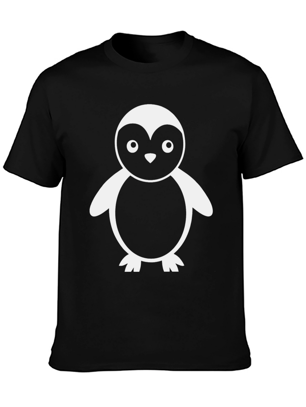 Penguin Graphic Tee - Casual Black T-Shirt