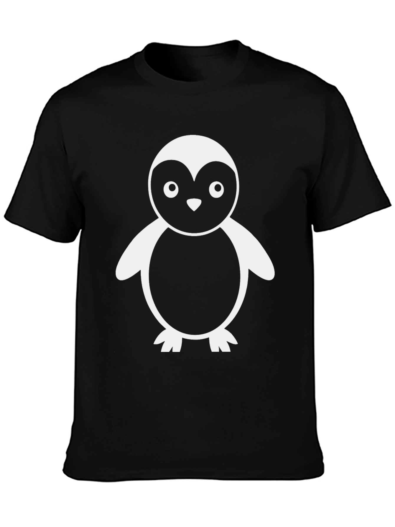 Penguin Graphic Tee - Casual Black T-Shirt