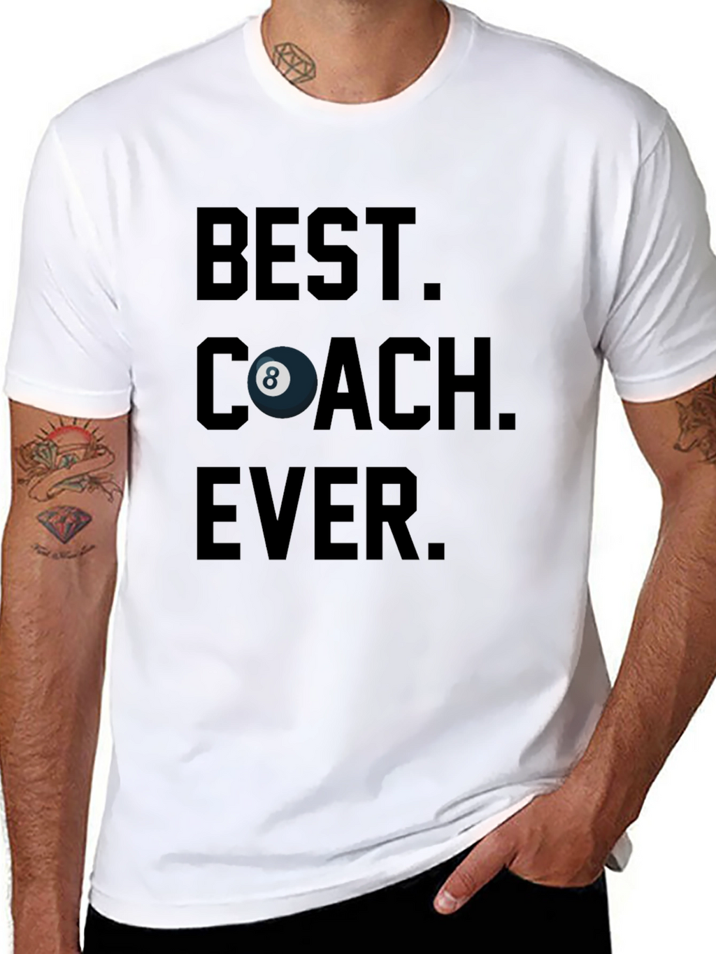 Best Coach Ever Billiards T-Shirt