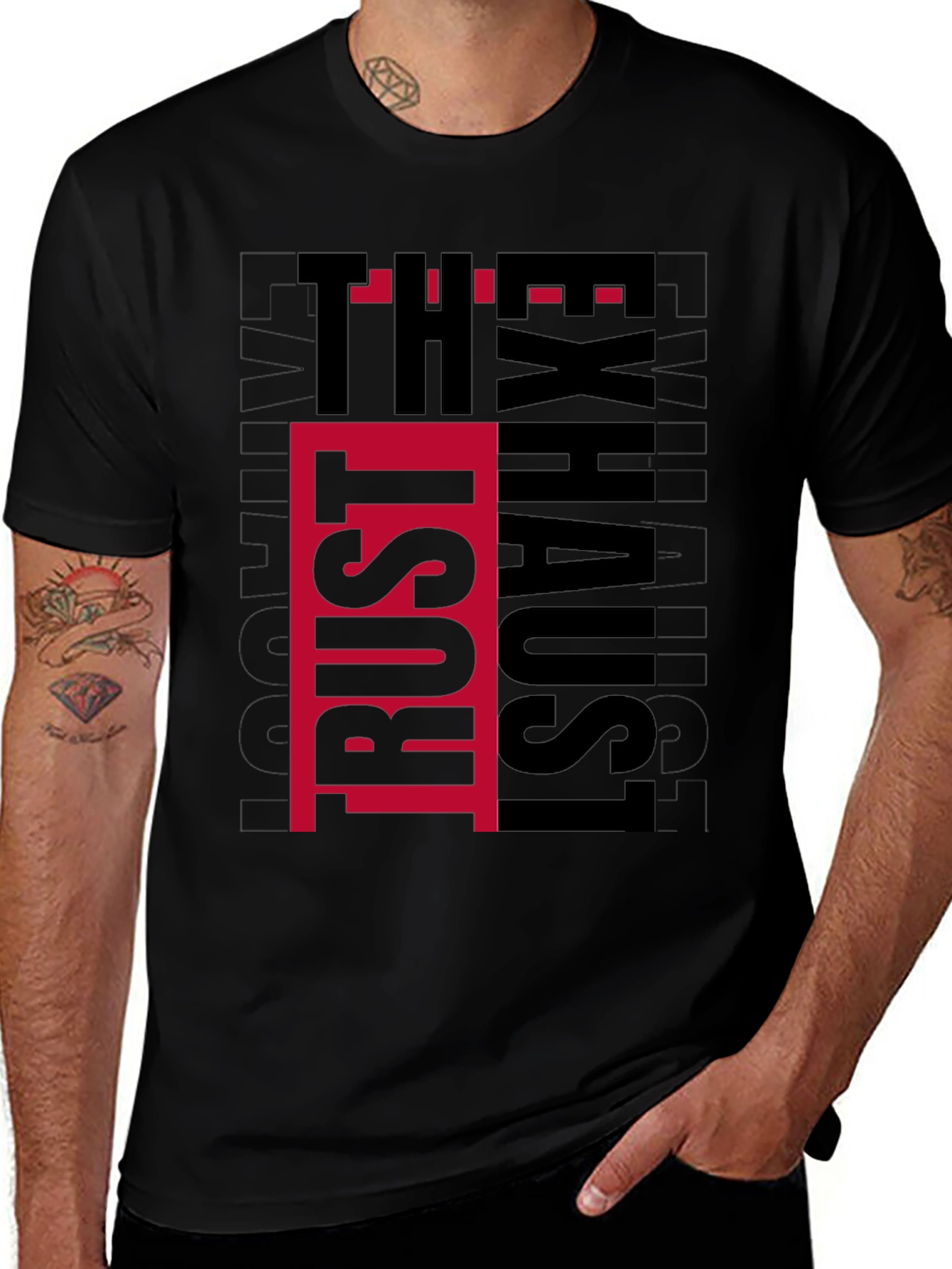 Trust The Exhaust T-Shirt - Black Graphic Tee