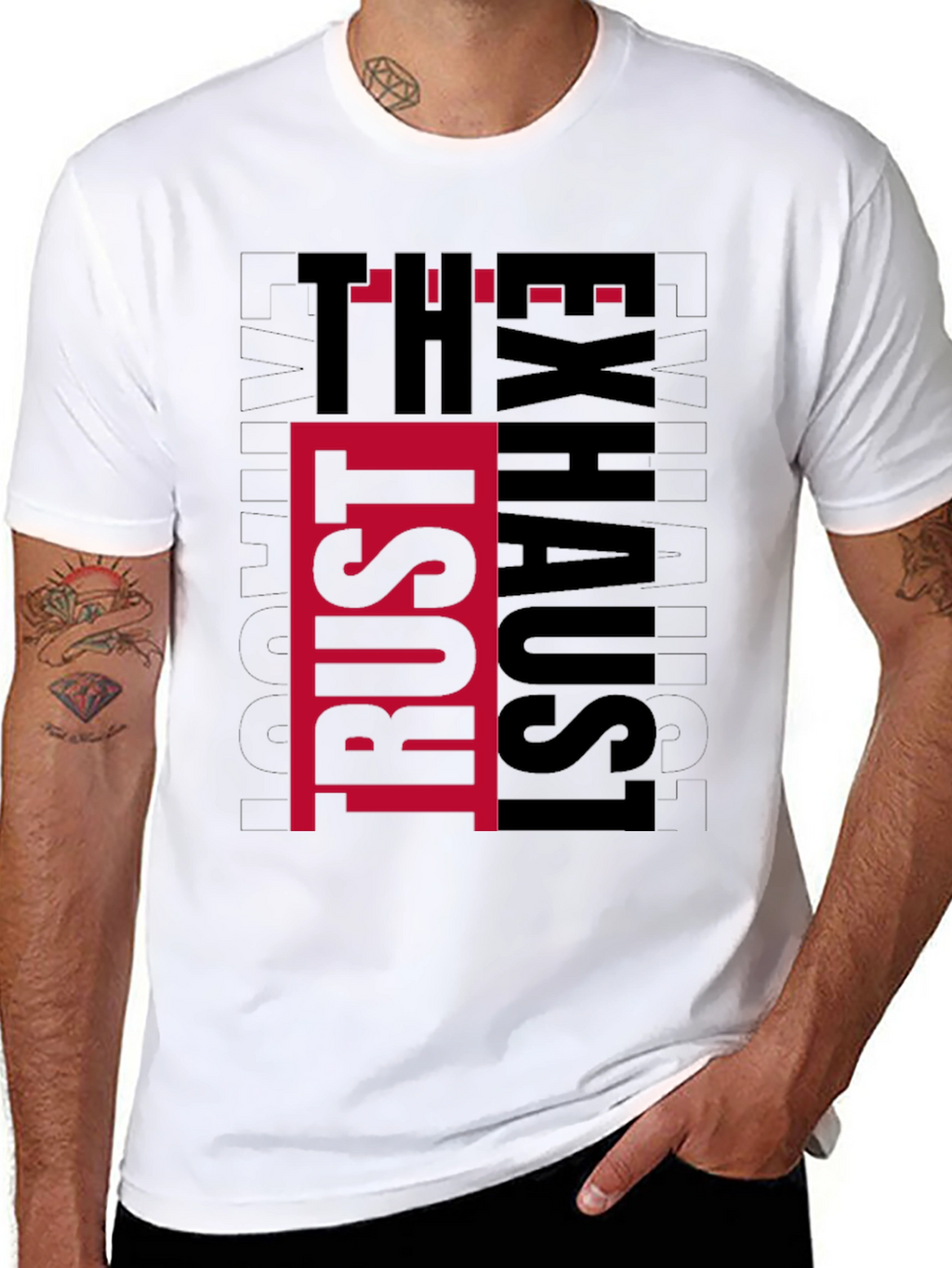 Trust The Exhaust T-Shirt - Black Graphic Tee