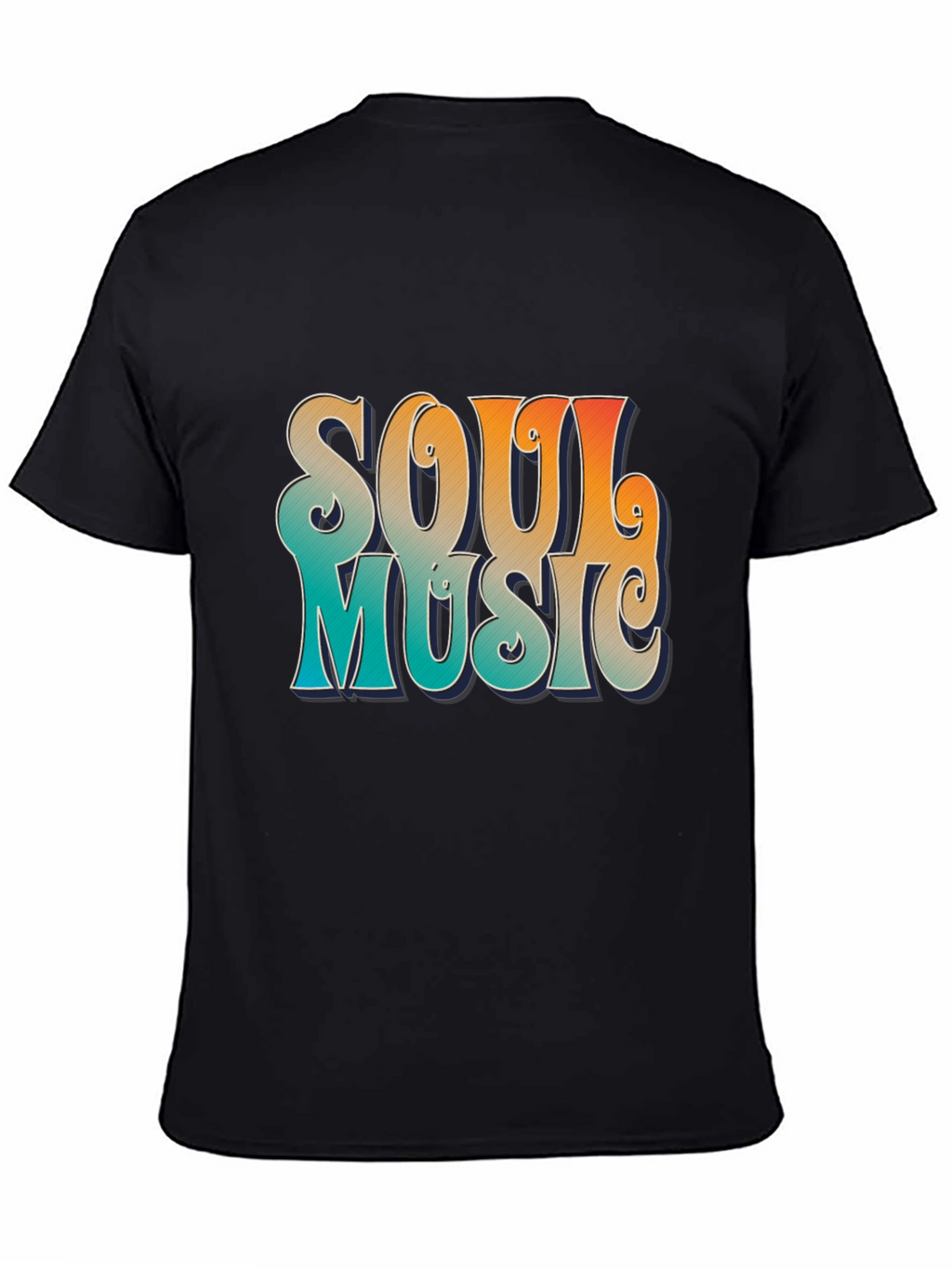 Retro Soul Music Graphic Tee - Black