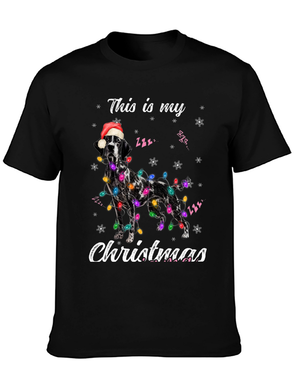 Christmas Dog Graphic Tee - Holiday Celebration Shirt
