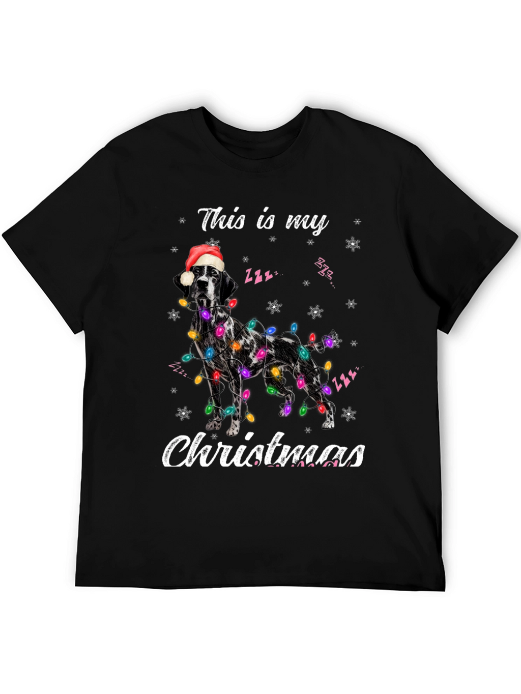 Christmas Dog Graphic Tee - Holiday Celebration Shirt