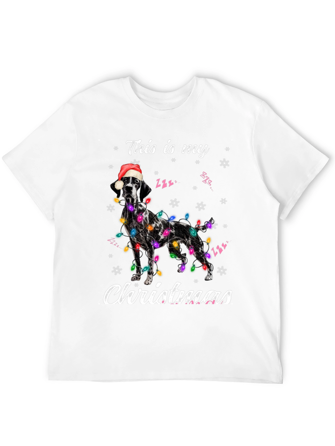 Christmas Dog Graphic Tee - Holiday Celebration Shirt