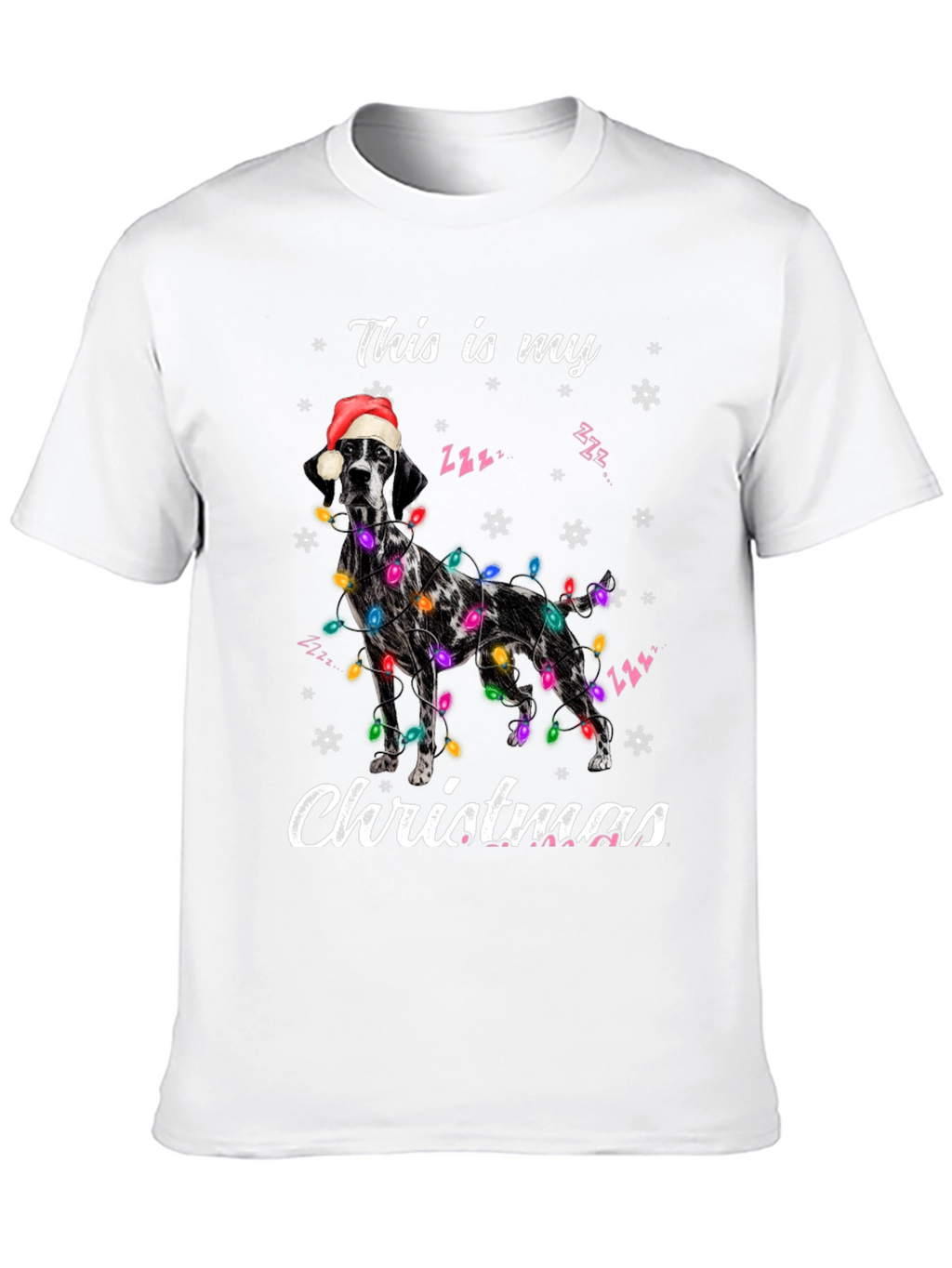 Christmas Dog Graphic Tee - Holiday Celebration Shirt