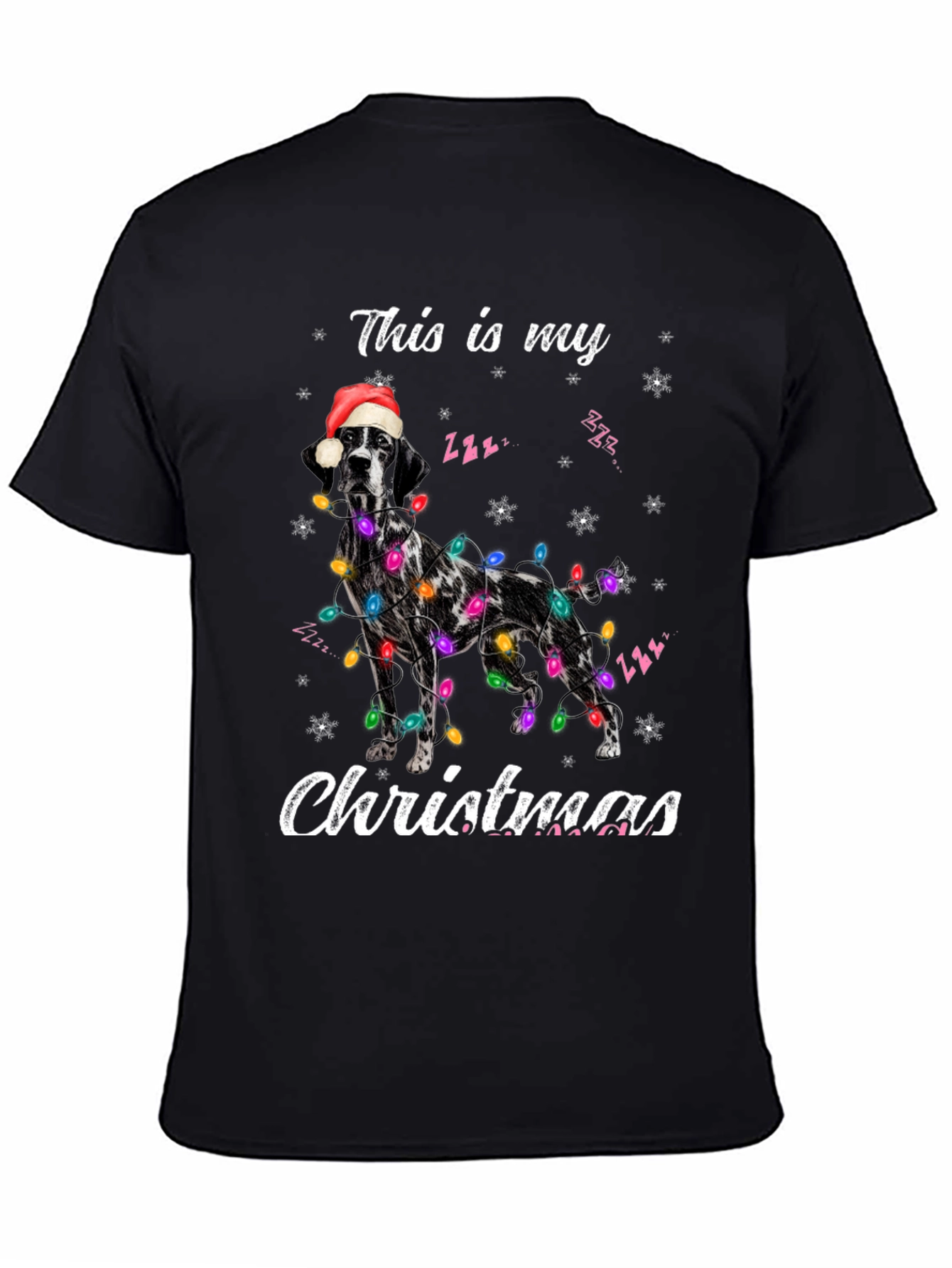 Christmas Dog Graphic Tee - Holiday Celebration Shirt
