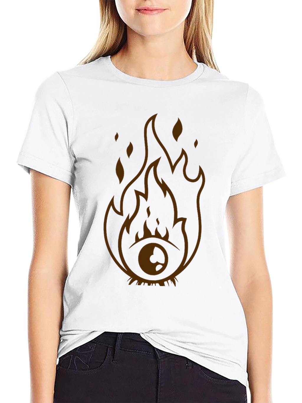 Flaming Eye Graphic Tee - Unique Design