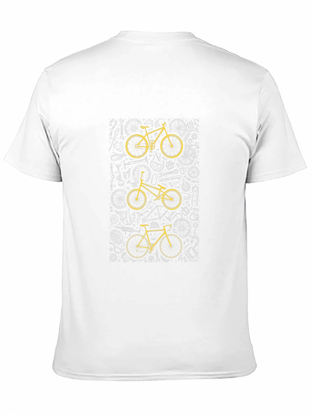 Bicycle Print T-Shirt - Black Cotton Tee