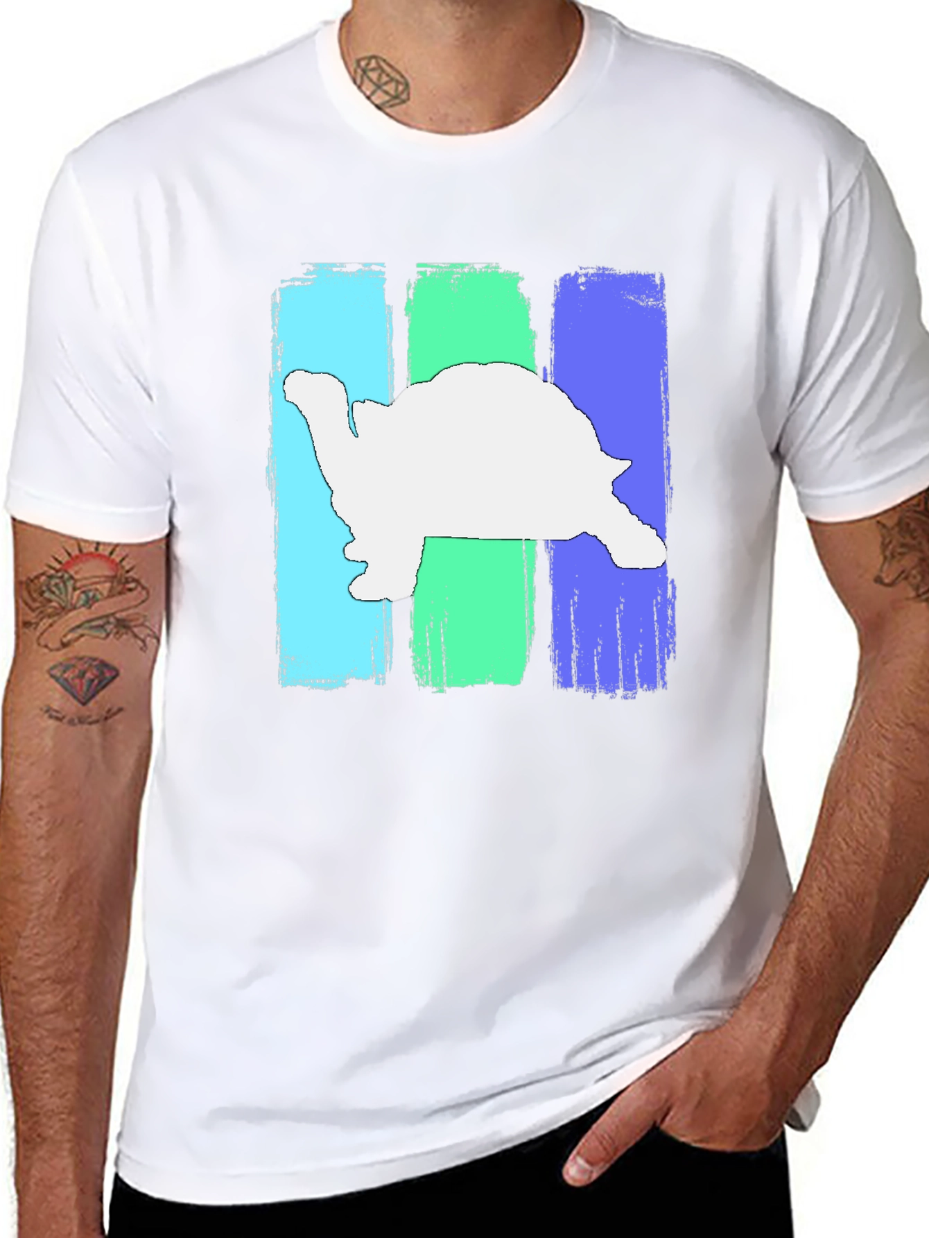Retro Turtle Graphic T-Shirt - Black