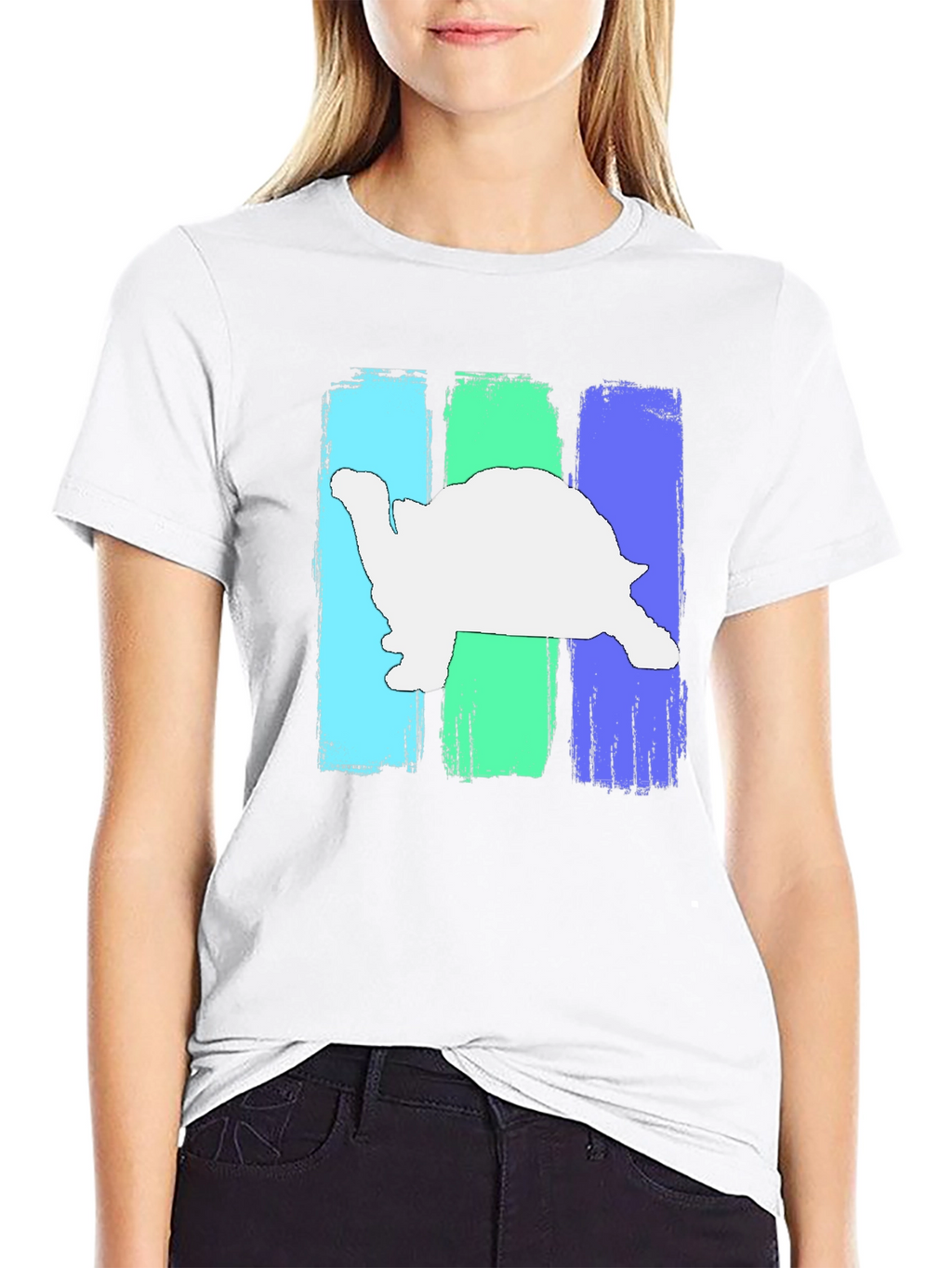 Retro Turtle Graphic T-Shirt - Black