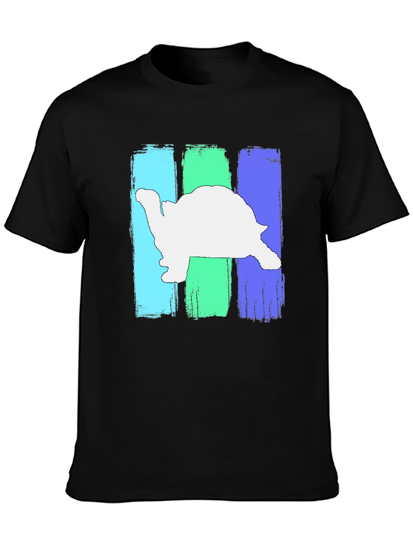 Retro Turtle Graphic T-Shirt - Black