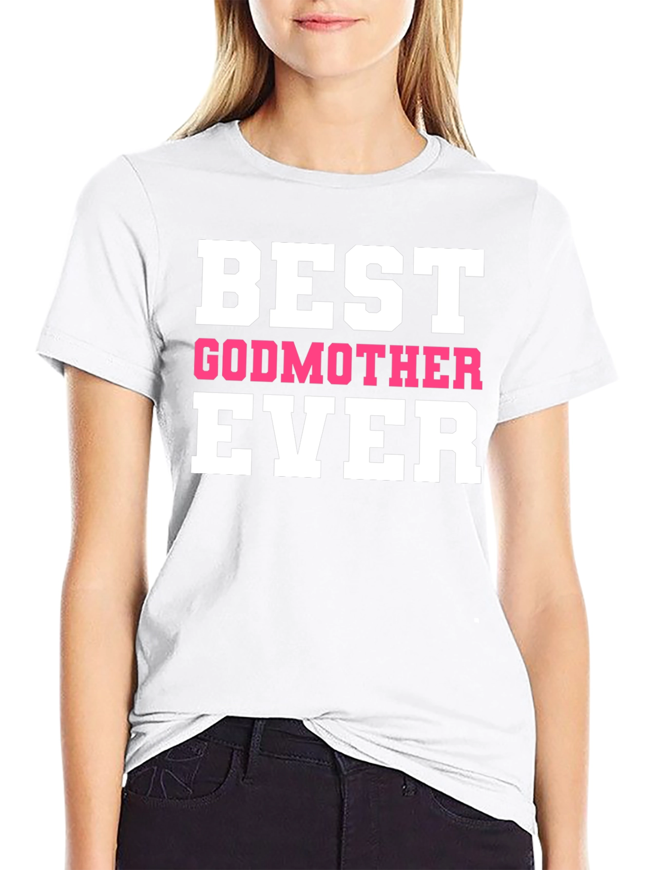 Best Godmother Ever Black T-Shirt