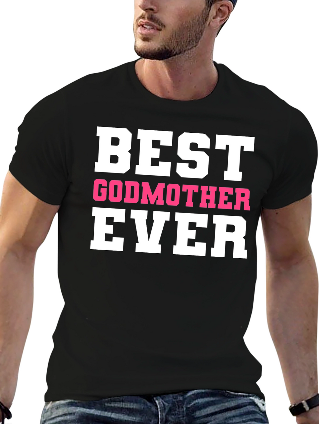 Best Godmother Ever Black T-Shirt