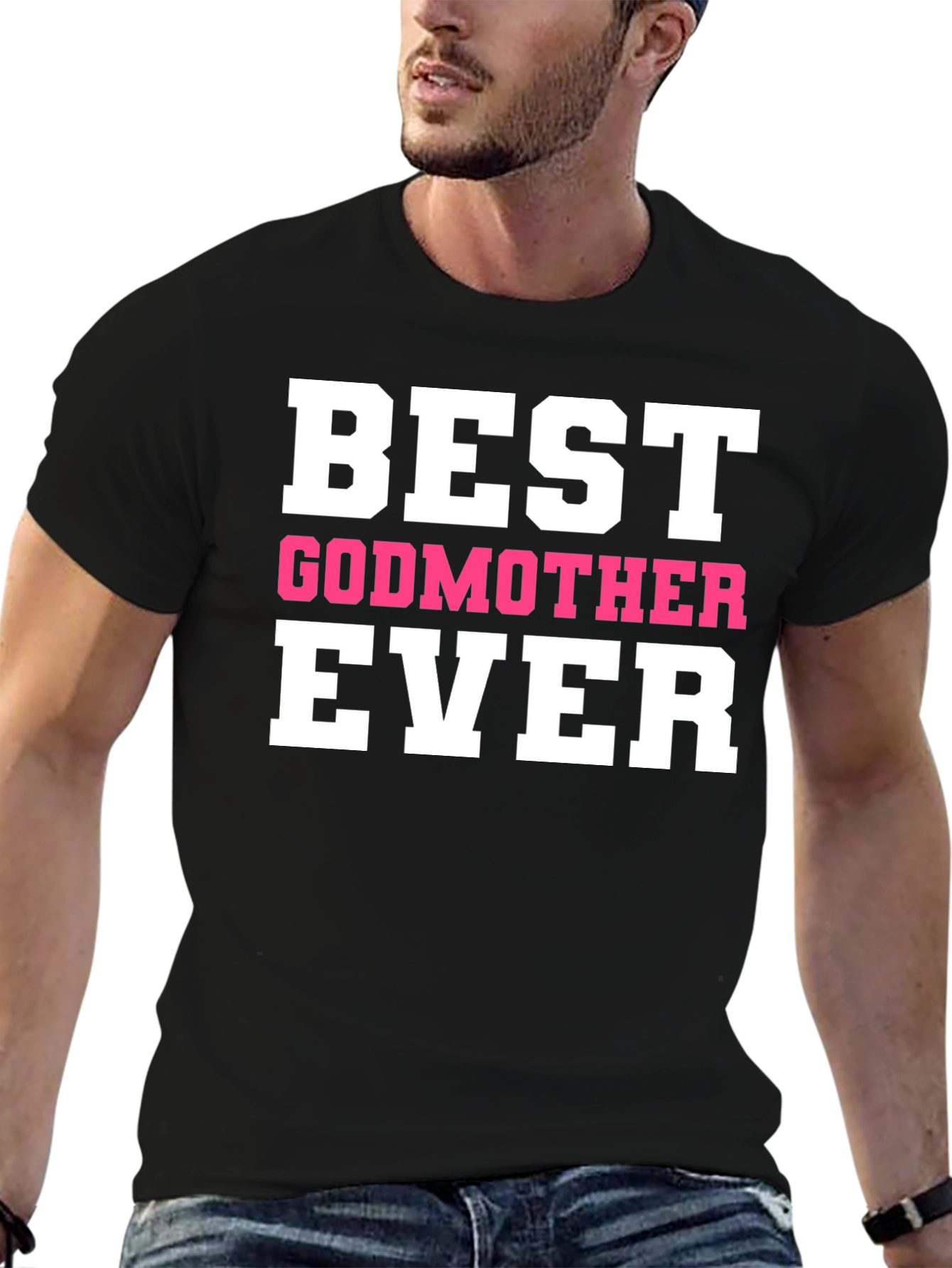 Best Godmother Ever Black T-Shirt