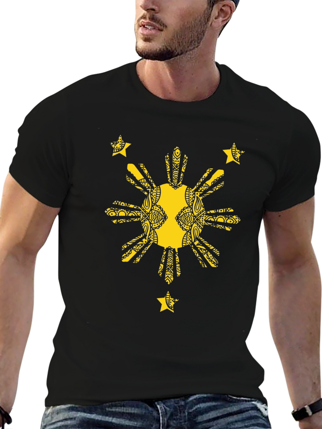 Filipino Pride Graphic Tee - Black
