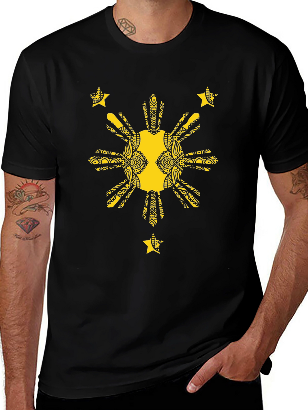 Filipino Pride Graphic Tee - Black