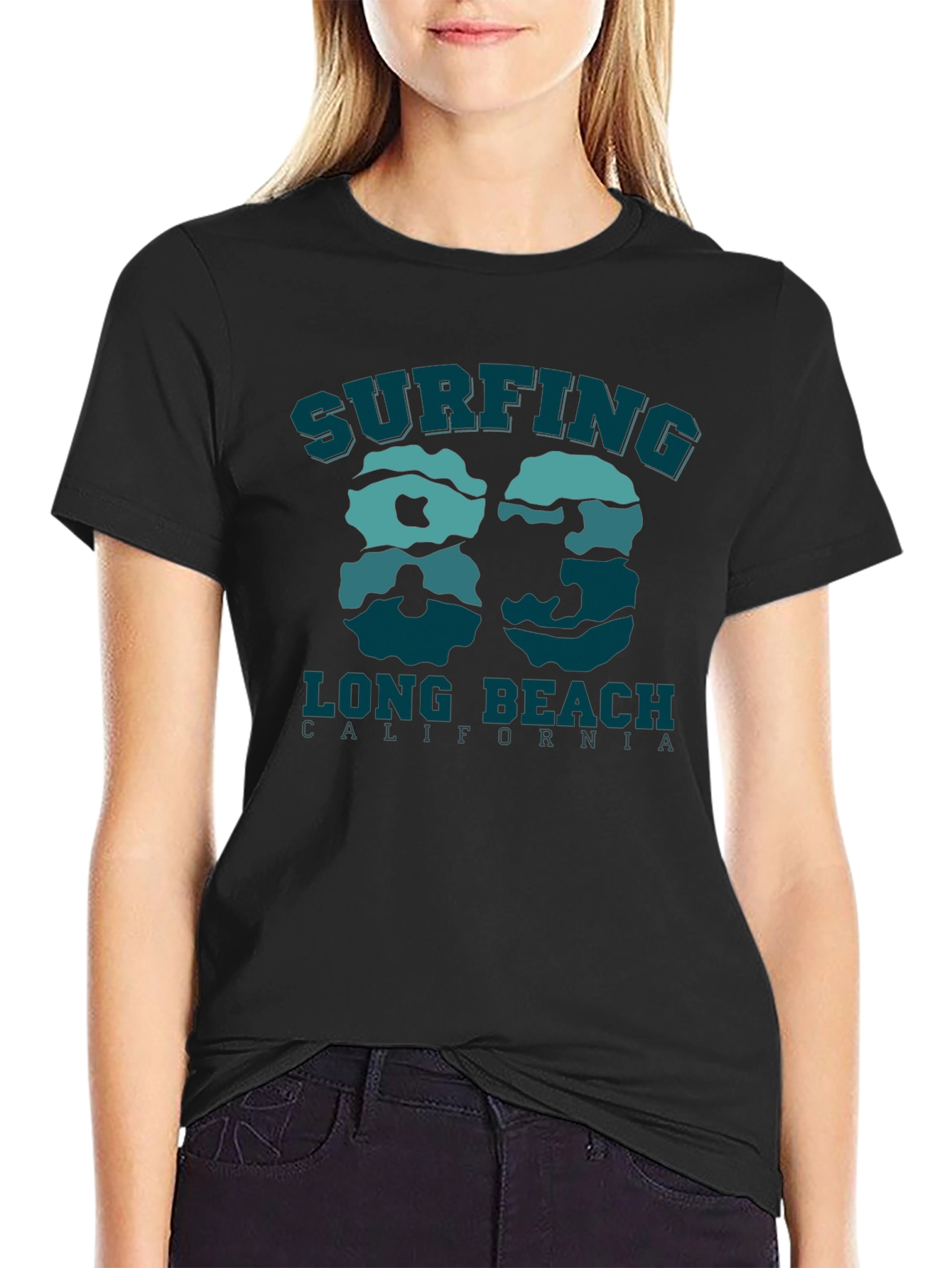 Surfing Long Beach California 83 T-Shirt