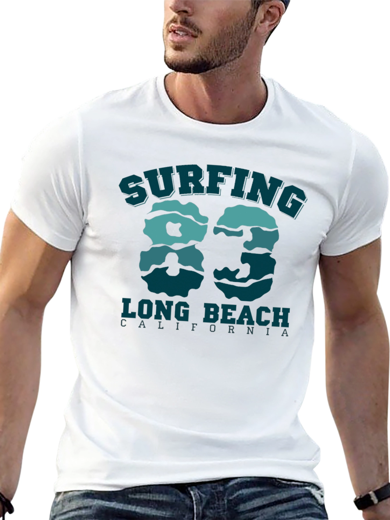 Surfing Long Beach California 83 T-Shirt
