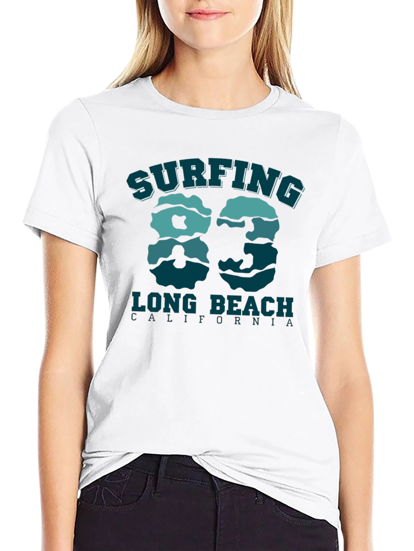 Surfing Long Beach California 83 T-Shirt