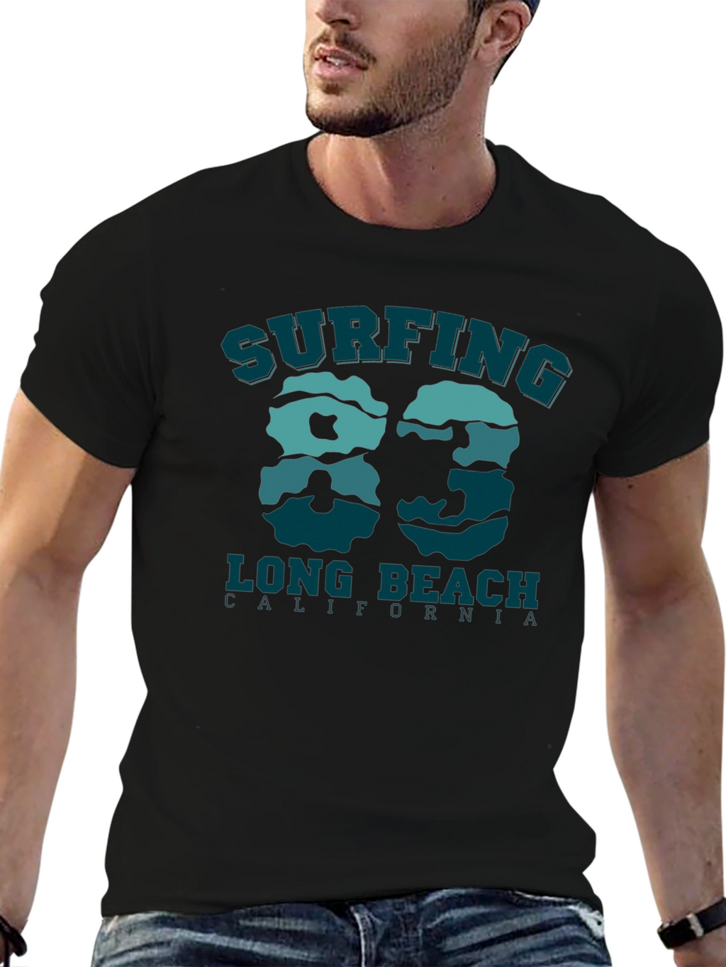Surfing Long Beach California 83 T-Shirt