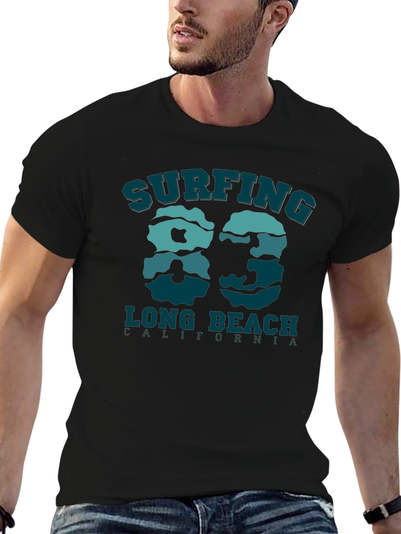 Surfing Long Beach California 83 T-Shirt
